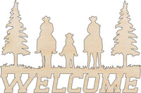 Cowboy Wood Craft Shape - Laser Cut Baltic Birch Unfinished DIY Wood Art Supplies SGN97 - The Wood Shape Store