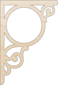 Shelf Bracket Wood Craft Shape - Laser Cut Baltic Birch Unfinished DIY Wood Art Supplies SHLF14 - The Wood Shape Store