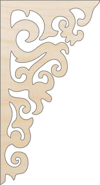 Shelf Bracket Wood Craft Shape - Laser Cut Baltic Birch Unfinished DIY Wood Art Supplies SHLF17 - The Wood Shape Store