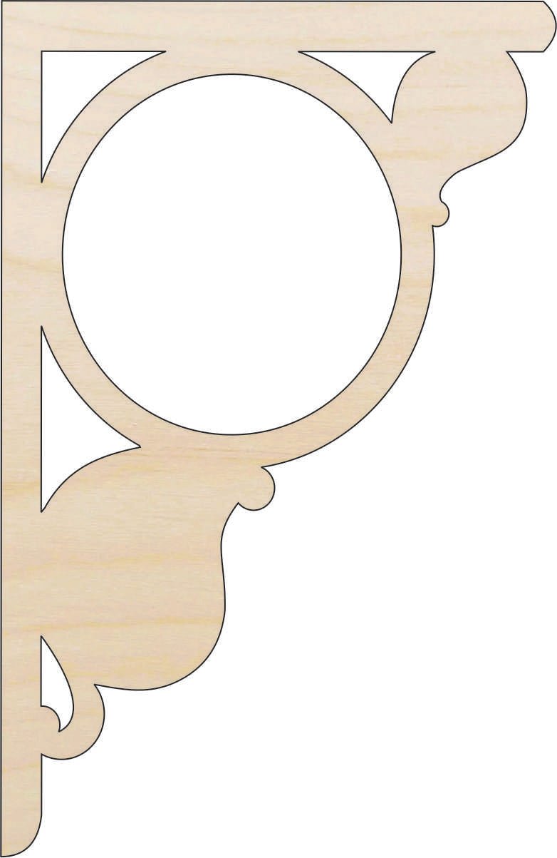 Shelf Bracket Wood Craft Shape - Laser Cut Baltic Birch Unfinished Art Supplies SHLF18 - The Wood Shape Store