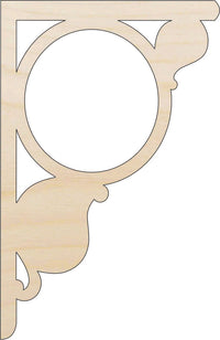 Shelf Bracket Wood Craft Shape - Laser Cut Baltic Birch Unfinished Art Supplies SHLF18 - The Wood Shape Store