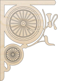 Bicycle Shelf Bracket Wood Craft Shape - Laser Cut Baltic Birch Unfinished Art Supplies SHLF19 - The Wood Shape Store