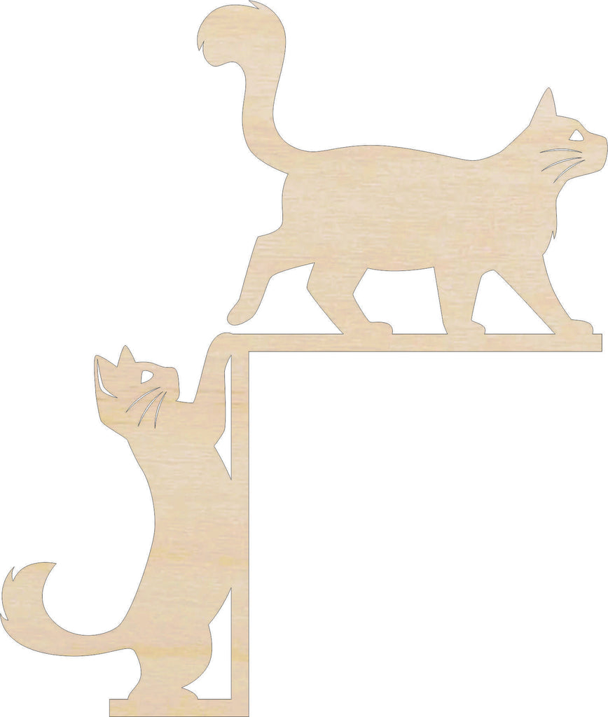 Shelf Sitter Cat - Laser Cut Out Unfinished Wood Craft Shape SHLF20