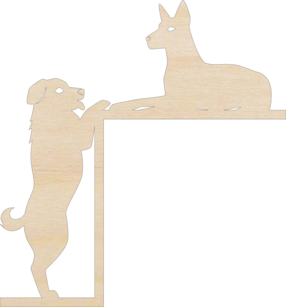 Shelf Sitter Dog - Laser Cut Out Unfinished Wood Craft Shape SHLF22