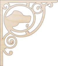 Dog Shelf Bracket Wood Craft Shape - Laser Cut Baltic Birch Unfinished Art Supplies SHLF3 - The Wood Shape Store