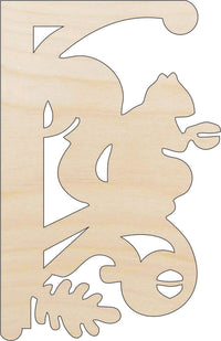 Squirrel Shelf Bracket Wood Craft Shape - Laser Cut Baltic Birch Unfinished Art Supplies SHLF6 - The Wood Shape Store