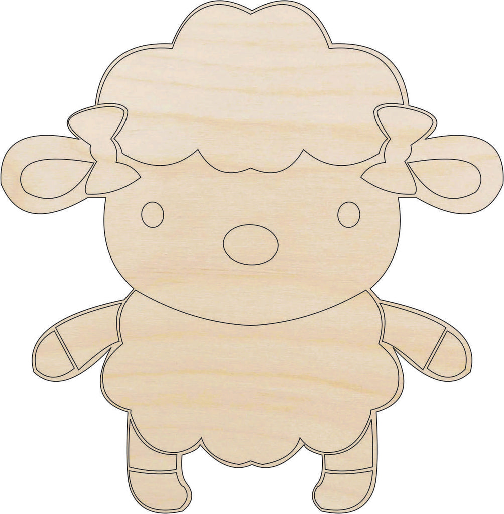 Sheep - Laser Cut Out Unfinished Wood Craft Shape SHP19