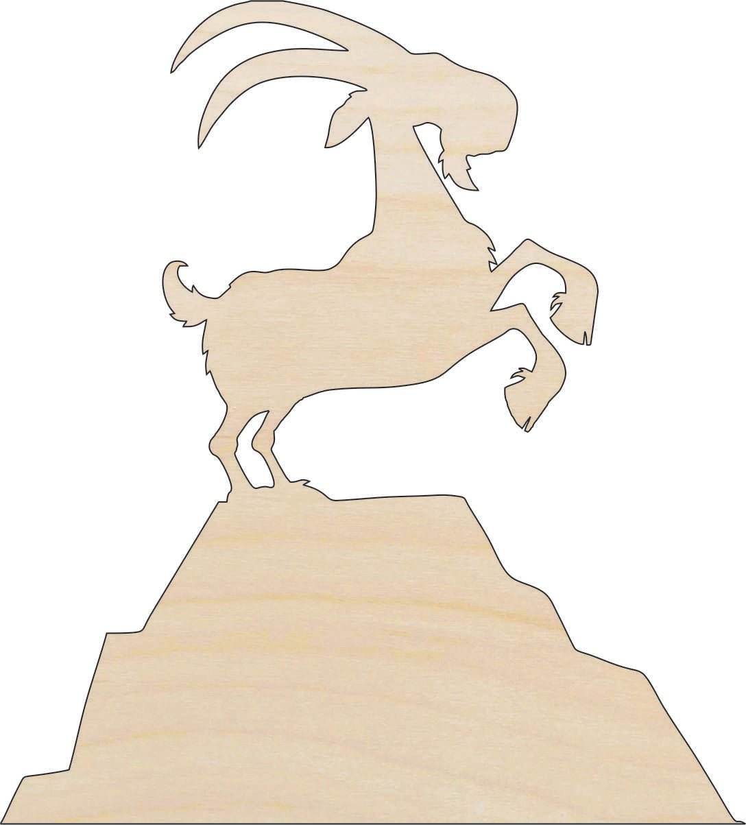 Goat Wood Craft Shape - Laser Cut Baltic Birch Unfinished DIY Wood Art Supplies SHP20 - The Wood Shape Store