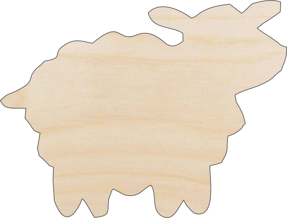 Sheep Wood Craft Shape - Laser Cut Baltic Birch Unfinished DIY Wood Art Supplies SHP2 - The Wood Shape Store