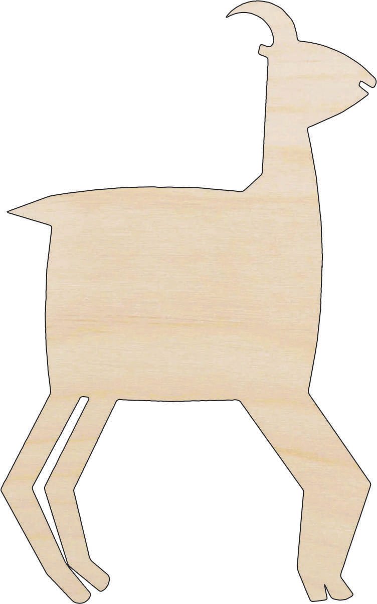 Goat Wood Craft Shape - Laser Cut Baltic Birch Unfinished DIY Wood Art Supplies SHP32 - The Wood Shape Store