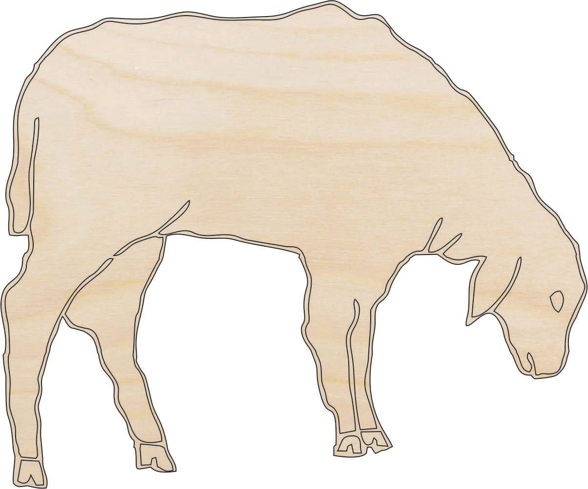 Sheep Wood Craft Shape - Laser Cut Baltic Birch Unfinished DIY Wood Art Supplies SHP34 - The Wood Shape Store