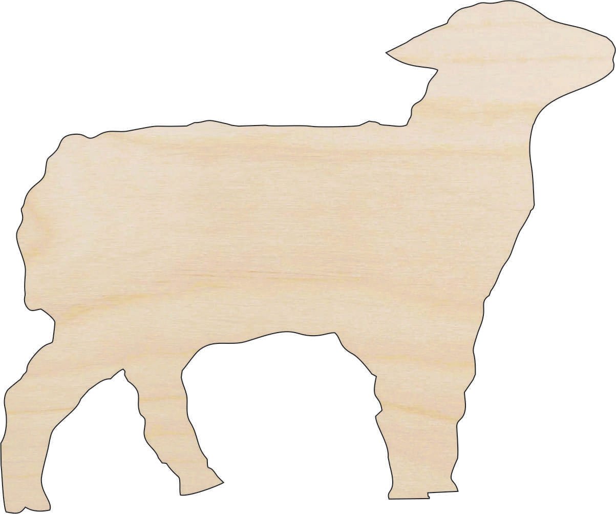 Sheep Wood Craft Shape - Laser Cut Baltic Birch Unfinished DIY Wood Art Supplies SHP35 - The Wood Shape Store
