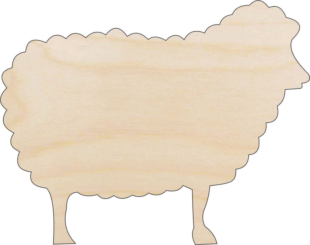 Sheep Wood Craft Shape - Laser Cut Baltic Birch Unfinished DIY Wood Art Supplies SHP7 - The Wood Shape Store
