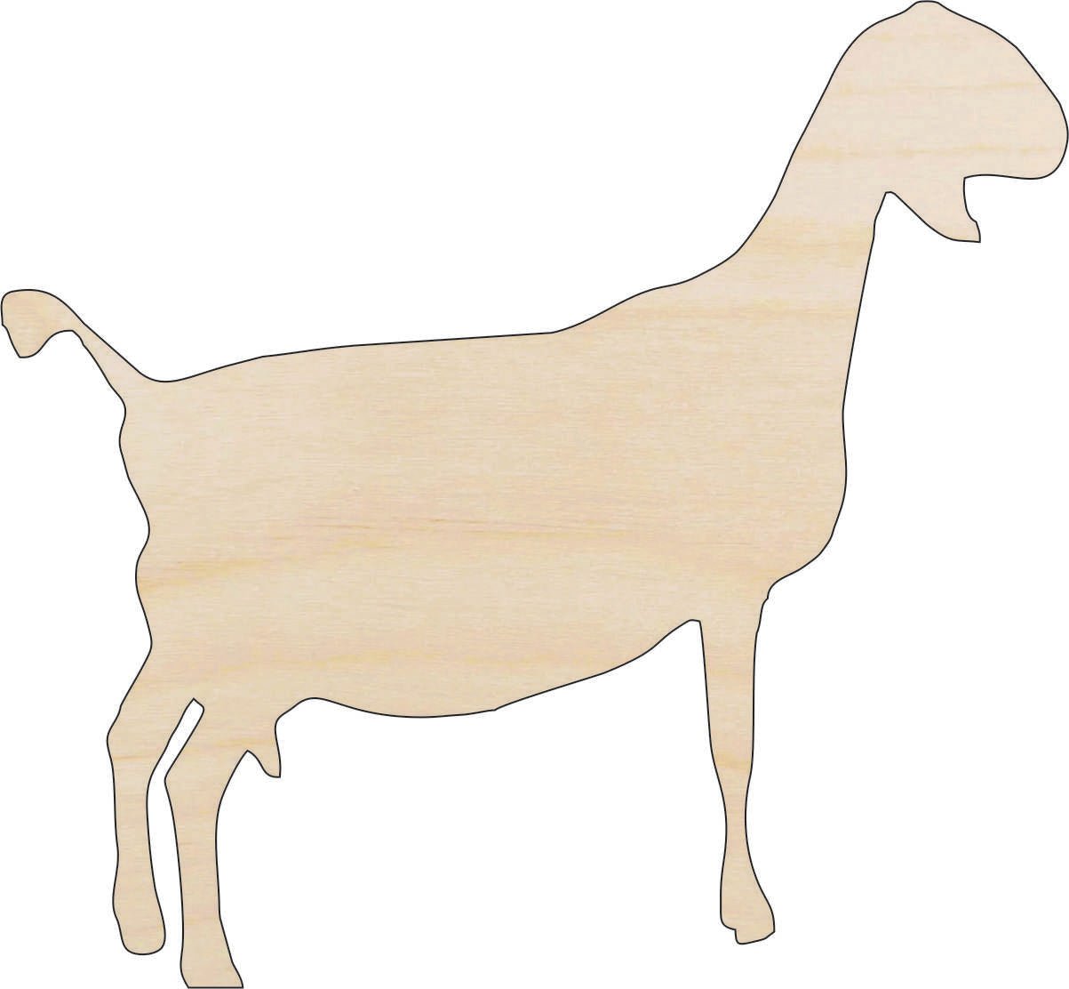 Goat Wood Craft Shape - Laser Cut Baltic Birch Unfinished DIY Wood Art Supplies SHP9 - The Wood Shape Store
