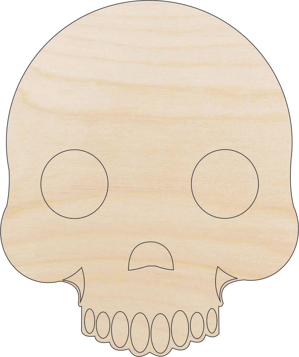 Skull Wood Craft Shape - Laser Cut Baltic Birch Unfinished DIY Wood Art Supplies SKL10 - The Wood Shape Store