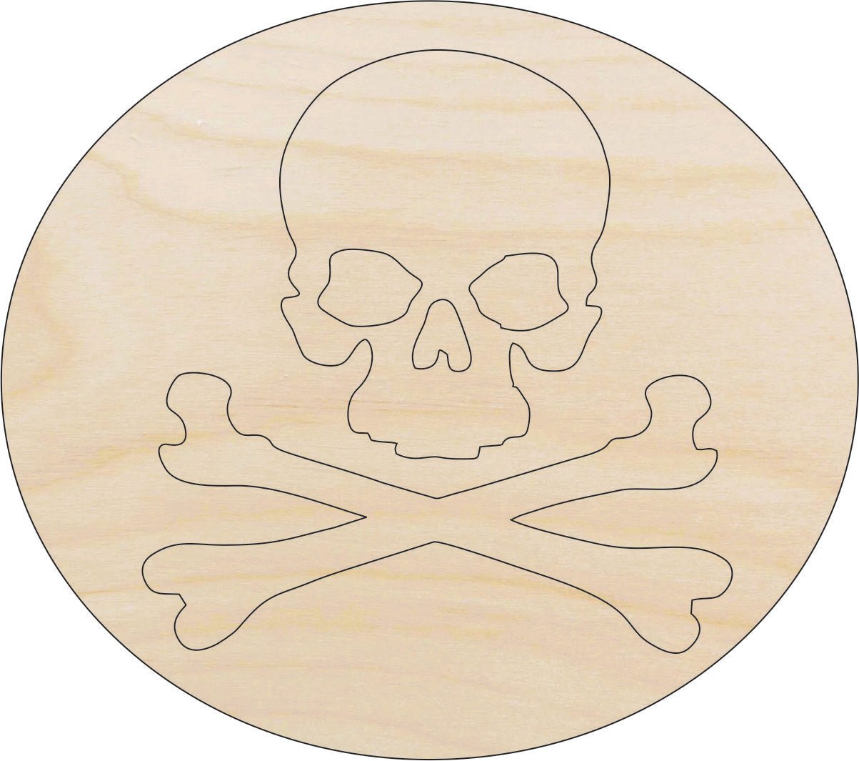 Skull Wood Craft Shape - Laser Cut Baltic Birch Unfinished DIY Wood Art Supplies SKL13 - The Wood Shape Store