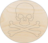 Skull Wood Craft Shape - Laser Cut Baltic Birch Unfinished DIY Wood Art Supplies SKL13 - The Wood Shape Store
