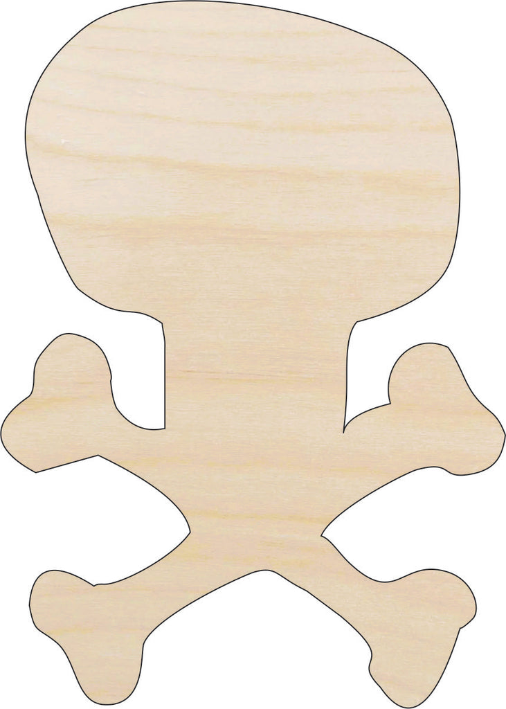 Skull & Crossbones - Laser Cut Wood Shape SKL17