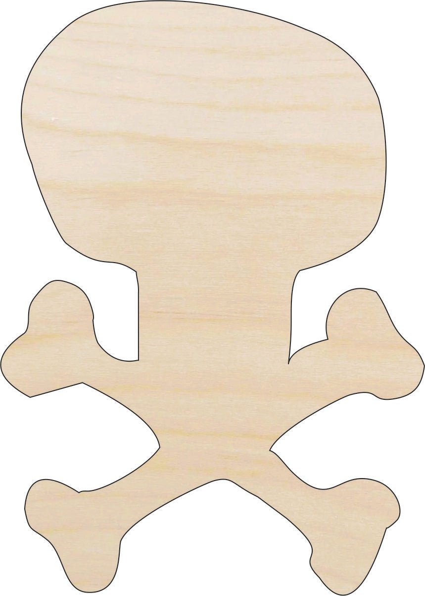Skull Wood Craft Shape - Laser Cut Baltic Birch Unfinished DIY Wood Art Supplies SKL17 - The Wood Shape Store