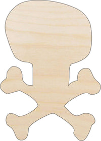 Skull Wood Craft Shape - Laser Cut Baltic Birch Unfinished DIY Wood Art Supplies SKL17 - The Wood Shape Store
