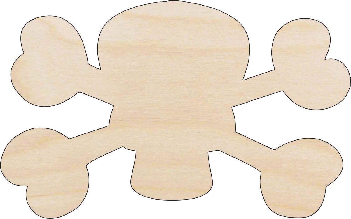 Skull Wood Craft Shape - Laser Cut Baltic Birch Unfinished DIY Wood Art Supplies SKL18 - The Wood Shape Store