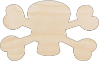 Skull Wood Craft Shape - Laser Cut Baltic Birch Unfinished DIY Wood Art Supplies SKL18 - The Wood Shape Store