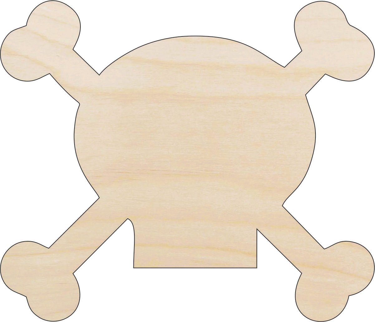 Skull Wood Craft Shape - Laser Cut Baltic Birch Unfinished DIY Wood Art Supplies SKL19 - The Wood Shape Store