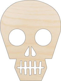 Skull Wood Craft Shape - Laser Cut Baltic Birch Unfinished DIY Wood Art Supplies SKL21 - The Wood Shape Store