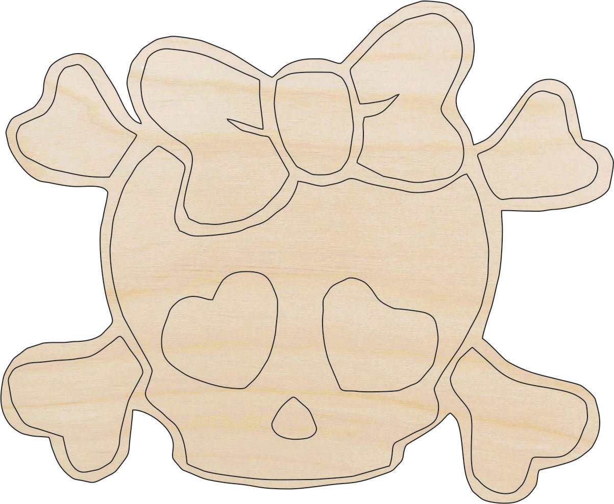 Skull Wood Craft Shape - Laser Cut Baltic Birch Unfinished DIY Wood Art Supplies SKL25 - The Wood Shape Store