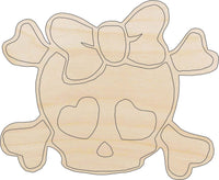Skull Wood Craft Shape - Laser Cut Baltic Birch Unfinished DIY Wood Art Supplies SKL25 - The Wood Shape Store