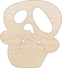 Sad Skull Wood Craft Shape - Laser Cut Baltic Birch Unfinished DIY Wood Art Supplies SKL26 - The Wood Shape Store
