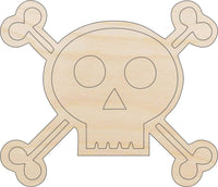 Skull Wood Craft Shape - Laser Cut Baltic Birch Unfinished DIY Wood Art Supplies SKL2 - The Wood Shape Store
