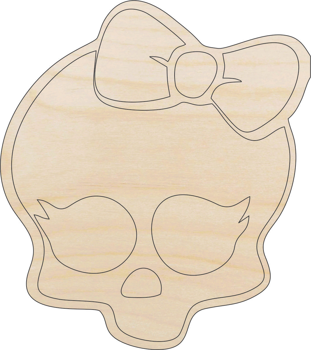 Skull - Laser Cut Out Unfinished Wood Craft Shape SKL5 Skull - Laser Cut Out Unfinished Wood Craft Shape SKL5
