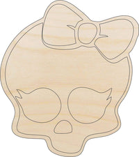 Skull Wood Craft Shape - Laser Cut Baltic Birch Unfinished DIY Wood Art Supplies SKL5 - The Wood Shape Store
