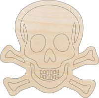 Skull Wood Craft Shape - Laser Cut Baltic Birch Unfinished DIY Wood Art Supplies SKL7 - The Wood Shape Store
