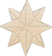 Star Wood Craft Shape - Laser Cut Baltic Birch Unfinished DIY Wood Art Supplies SKY12 - The Wood Shape Store