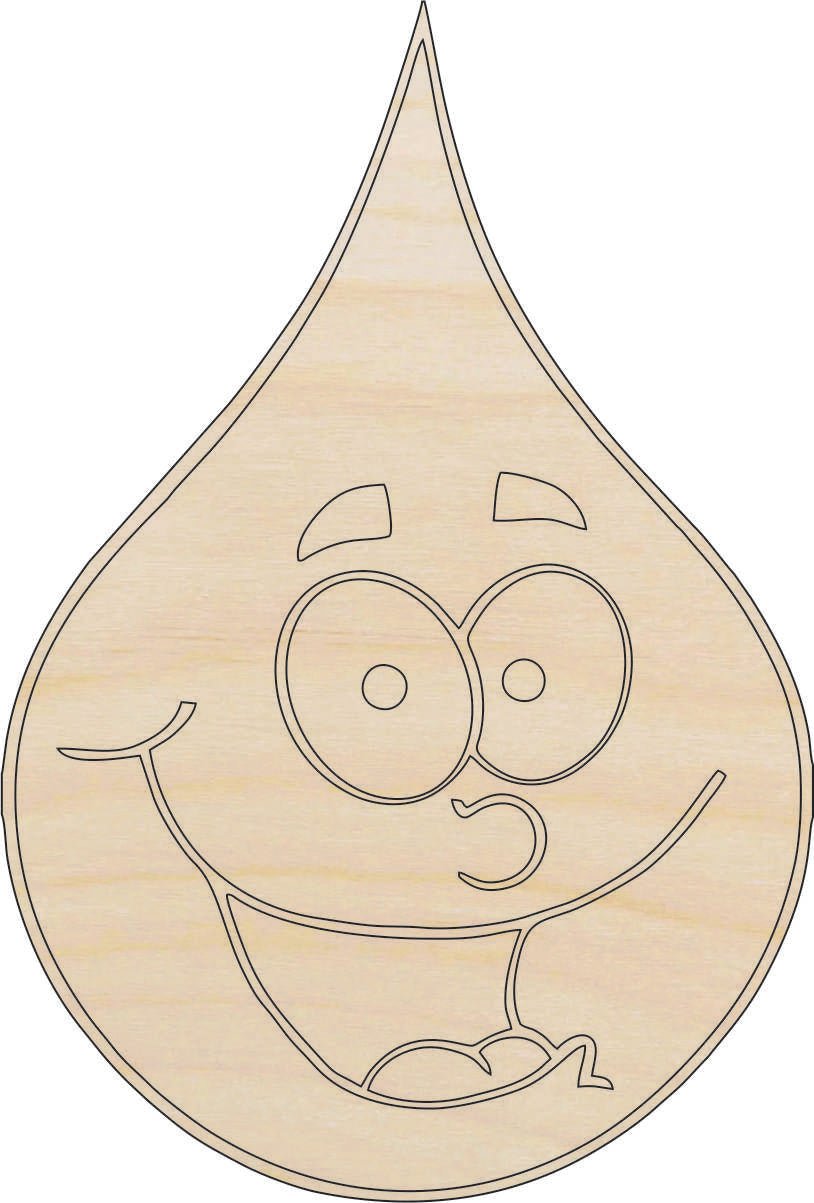 Raindrop Wood Craft Shape - Laser Cut Baltic Birch Unfinished DIY Wood Art Supplies 15 - The Wood Shape Store