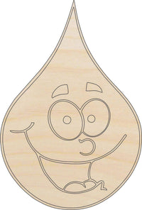 Raindrop Wood Craft Shape - Laser Cut Baltic Birch Unfinished DIY Wood Art Supplies 15 - The Wood Shape Store