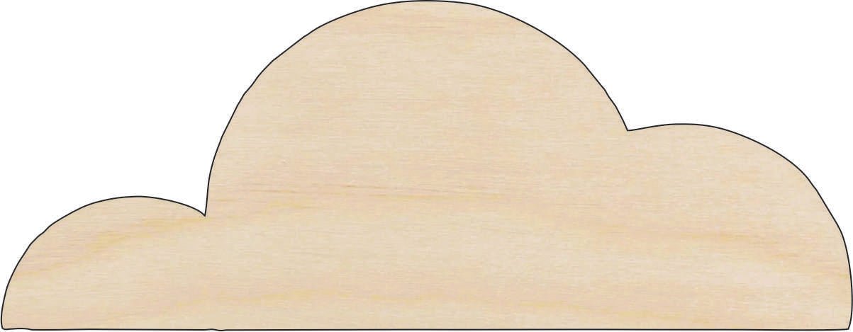 Cloud Wood Craft Shape - Laser Cut Baltic Birch Unfinished DIY Wood Art Supplies SKY16 - The Wood Shape Store