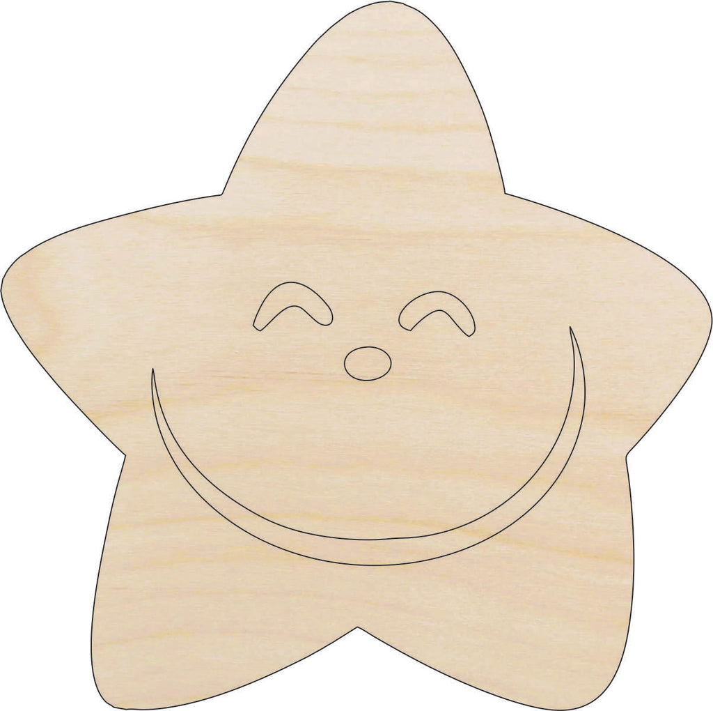 Star - Laser Cut Out Unfinished Wood Craft Shape SKY17