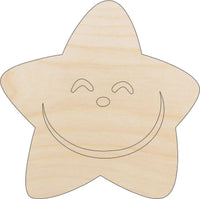 Star Wood Craft Shape - Laser Cut Baltic Birch Unfinished DIY Wood Art Supplies SKY17 - The Wood Shape Store