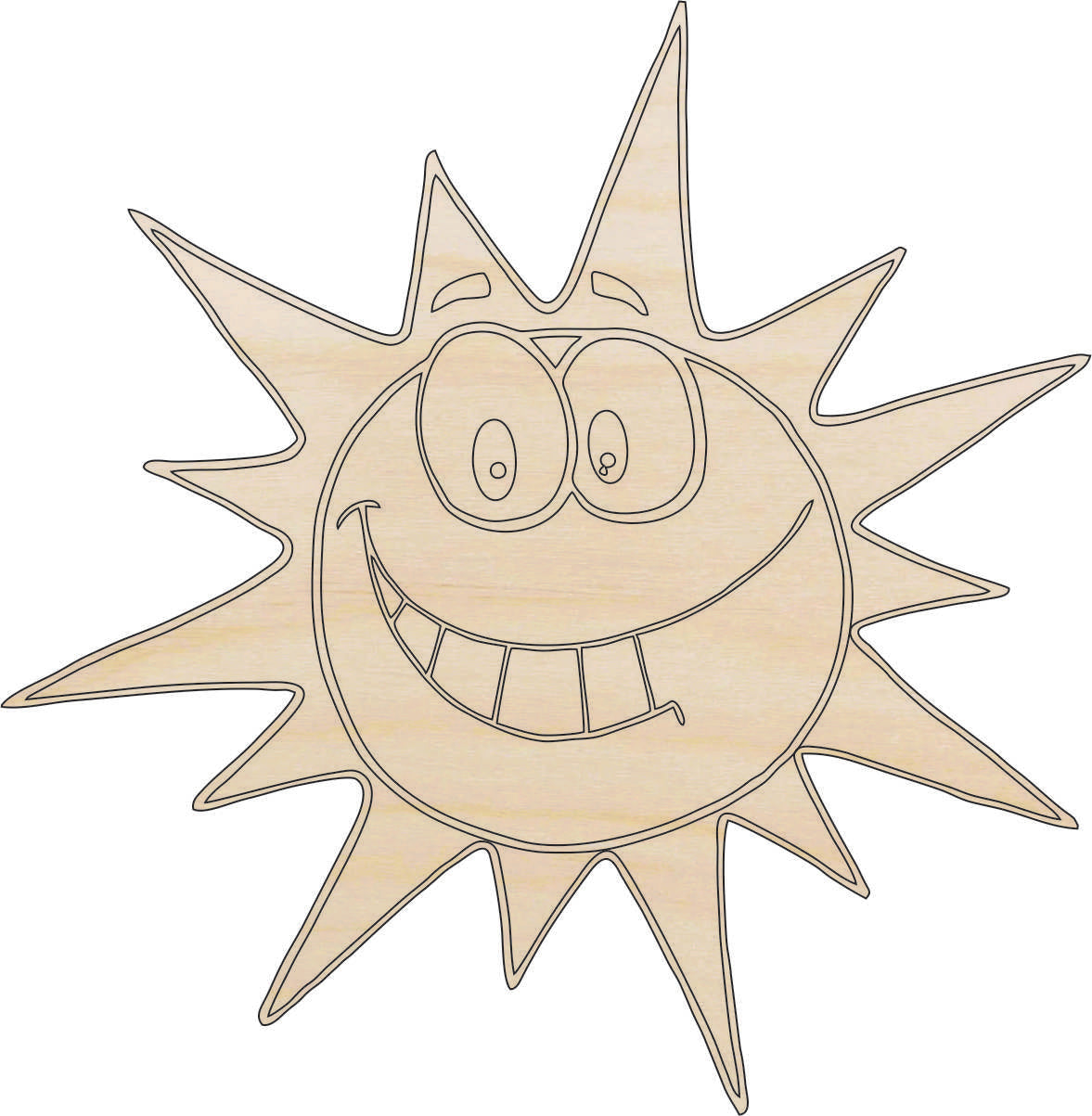 Sun - Laser Cut Out Unfinished Wood Craft Shape SKY18