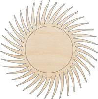 Sun Wood Craft Shape - Laser Cut Baltic Birch Unfinished DIY Wood Art Supplies SKY19 - The Wood Shape Store