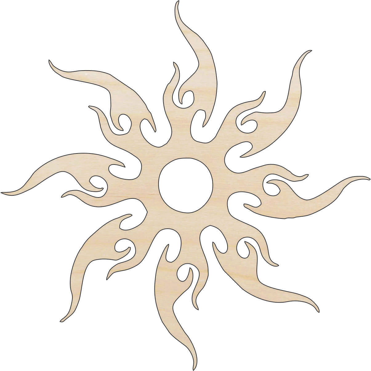 Sun - Laser Cut Out Unfinished Wood Craft Shape SKY23 Sun - Laser Cut Out Unfinished Wood Craft Shape SKY23