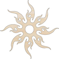 Sun Wood Craft Shape - Laser Cut Baltic Birch Unfinished DIY Wood Art Supplies SKY23 - The Wood Shape Store