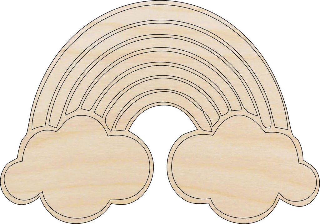 Sky Rainbow - Laser Cut Out Unfinished Wood Craft Shape SKY25