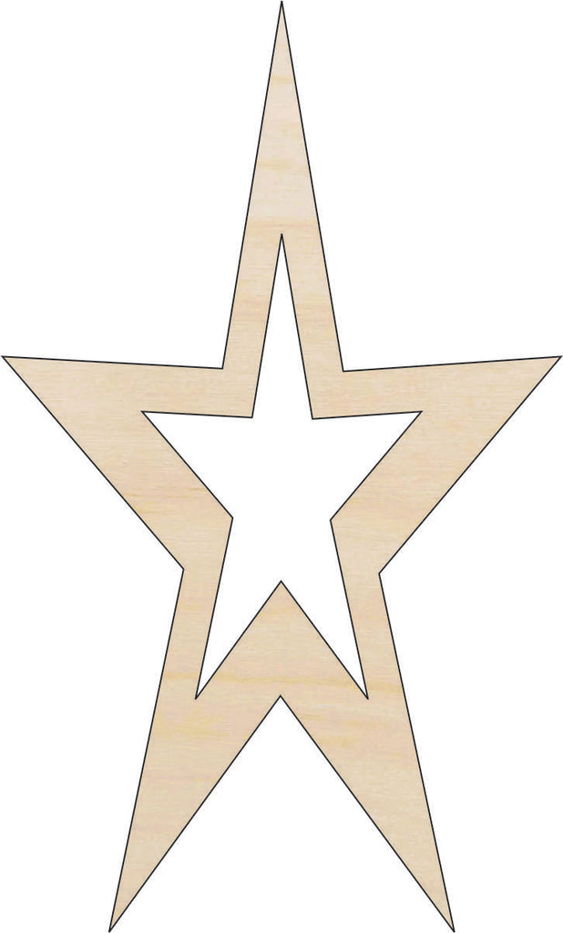 Star - Laser Cut Out Unfinished Wood Craft Shape SKY27