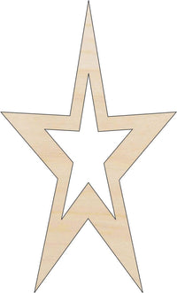 Star Wood Craft Shape - Laser Cut Baltic Birch Unfinished DIY Wood Art Supplies SKY27 - The Wood Shape Store