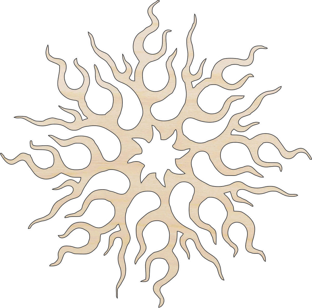 Sun - Laser Cut Out Unfinished Wood Craft Shape SKY29 Sun - Laser Cut Out Unfinished Wood Craft Shape SKY29