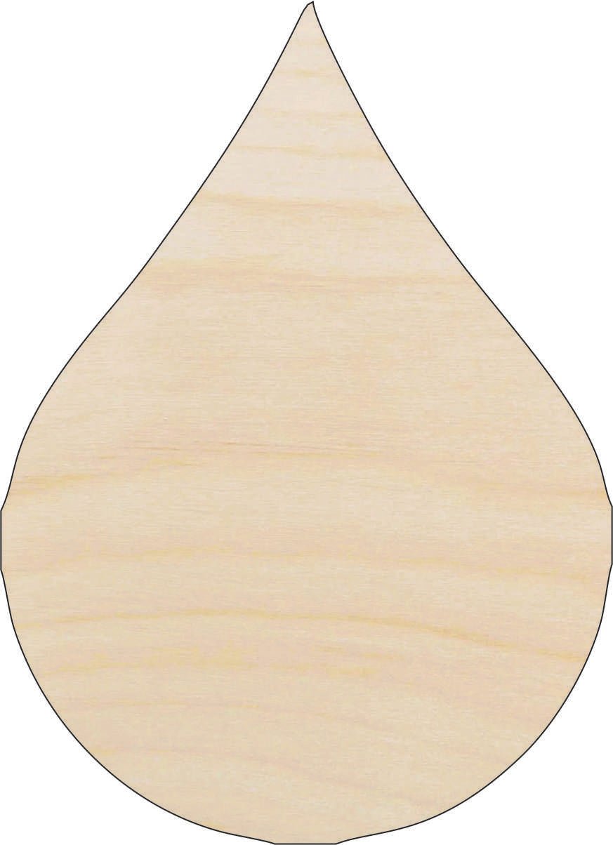Raindrop Wood Craft Shape - Laser Cut Baltic Birch Unfinished DIY Wood Art Supplies SKY2 - The Wood Shape Store